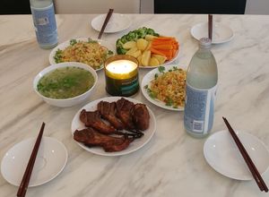 Hình của món Sườn cừu nướng mật ong.