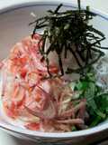 Fresh Baby Shrimp and Baby Sardines Over Rice