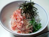 Fresh Baby Shrimp and Baby Sardines Over Rice