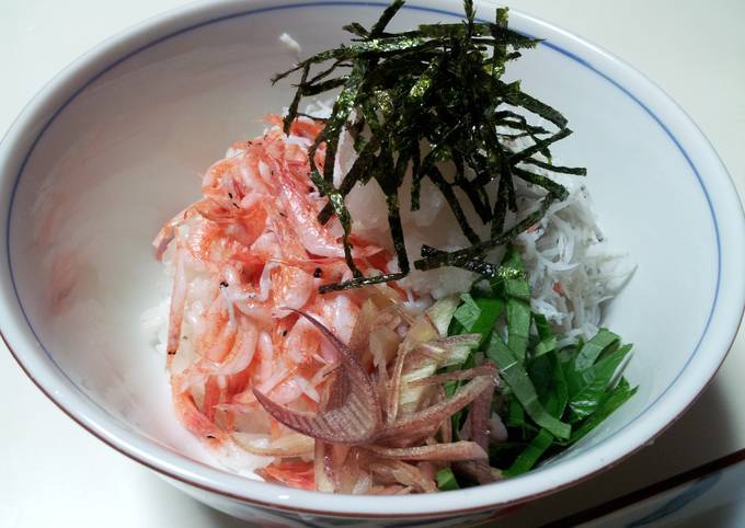 Steps to Make Quick Fresh Baby Shrimp and Baby Sardines Over Rice