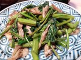 Ong Choy and Mushrooms with Oyster Sauce