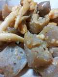 Konnyaku Mushrooms with Miso Oyster Sauce