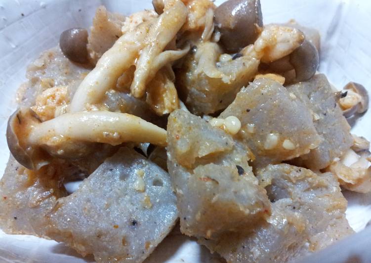 Recipe of Perfect Konnyaku Mushrooms with Miso Oyster Sauce