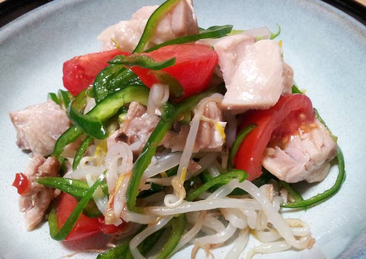 Recipe of Homemade Chicken and Green Pepper Salad