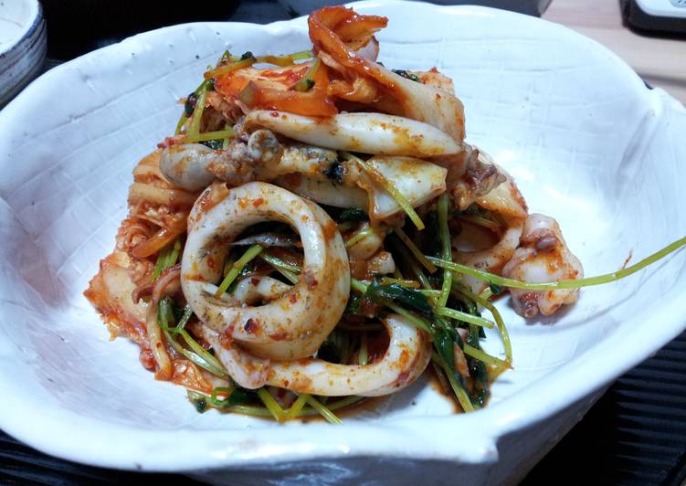 Recipe of Any-night-of-the-week Squid Kimchee