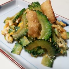 A picture of Goya (Bitter Melon) Champuru.