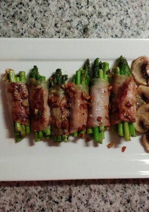 Foto resep Asparagus bacon jamur