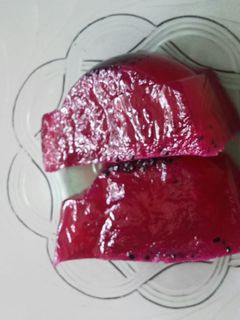 Foto resep puding naga merah