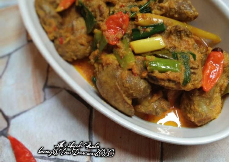 Resep Ati Ampela Bumbu Kuning, Bisa Manjain Lidah