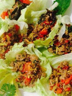 Foto resep Thai Basil Beef in Letucce Wraps