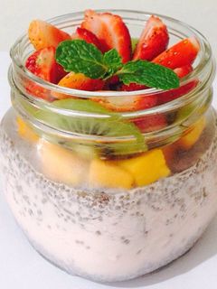 Foto resep Sahur: Chia pudding in coconut milk
