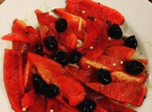 Foto resep Pepperoni Arrostiti Sotto Olio (Roasted Peppers in Olive Oil)