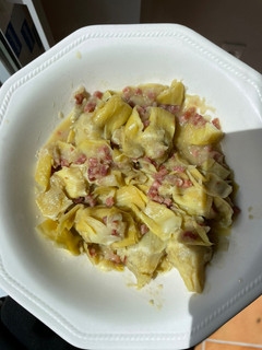Una foto de Alcachofas con jamón (Thermomix)