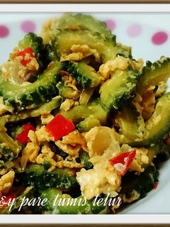 Foto resep Pare tumis telur