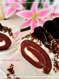 Foto resep Choco & oreo roll cake