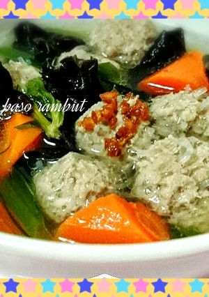 Foto resep Sop baso rambut