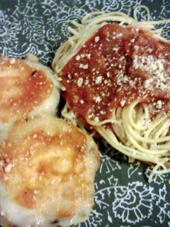 A picture of G's Eggplant Parmesan.