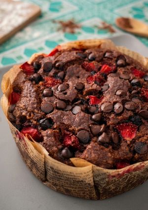 Foto resep 82. Chocolate Strawberry Banana Bread Gluten Free