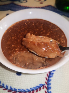 Una foto de Arroz con leche de chocolate🍚