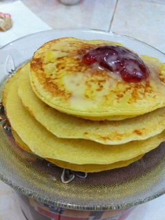 Foto resep Pancake Strawberry Milk