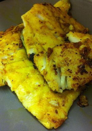 A picture of Deep-fried Fish Marinated with Thai Herbs.