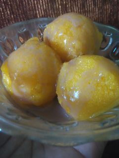 Foto resep Sorbet Mangga siram fla coklat