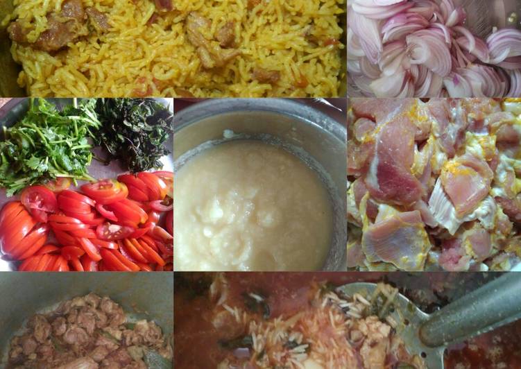 Steps to Make Perfect MUTTON BIRYANI(BASMATI RICE)