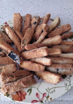 Una foto de Bastones de berenjenas fritas