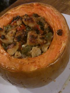 Una foto de Calabaza rellena 
