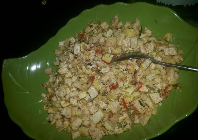 Resep Orak Arik Tahu Kuning Pedas Oleh Al Elyn Cookpad