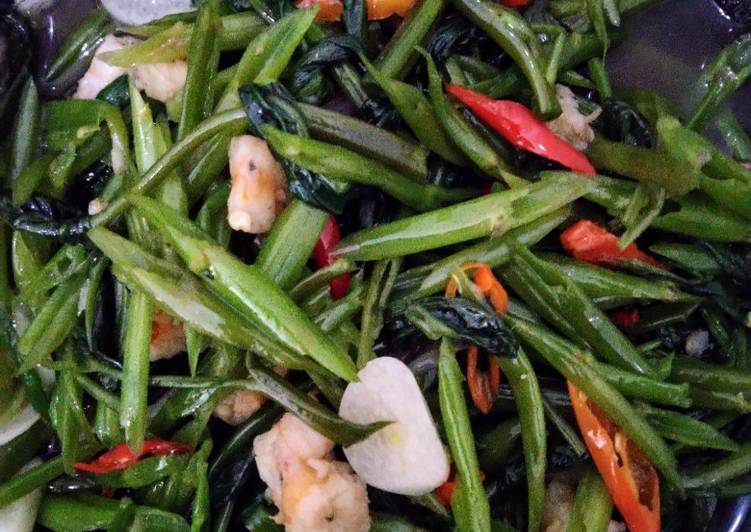 Resep masakan Cah kangkung udang memble | Langkah Membuat Cah kangkung udang memble Yang Lezat Sekali