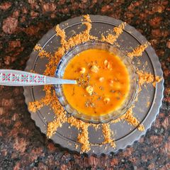 A picture of Tomato Corn Soup.