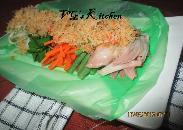 Recipe of Homemade Vegetables with Grated Coconut Sambal (GUDANGAN)