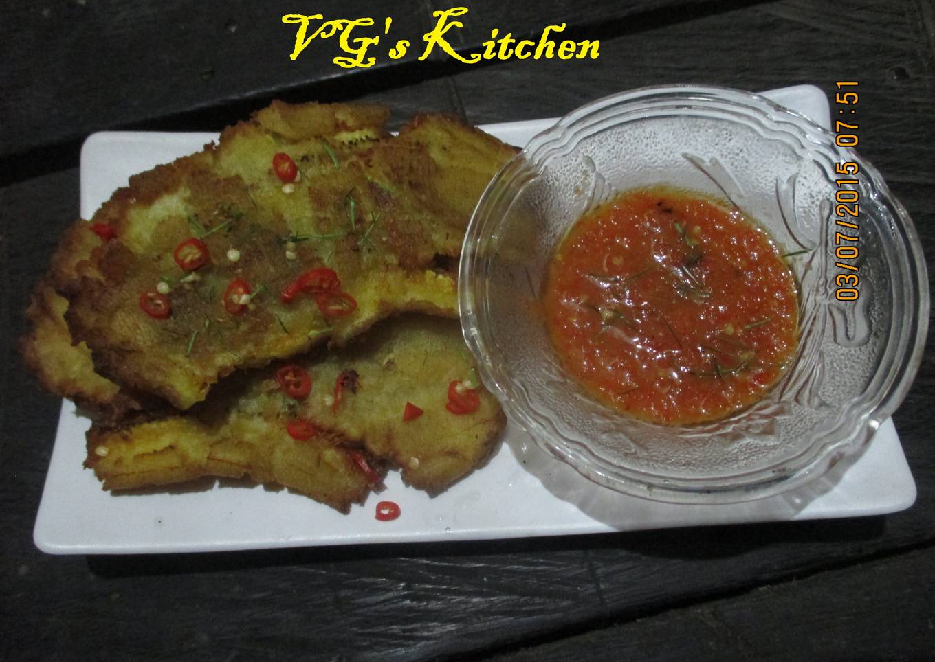 FRIED BANANA with SAMBAL (Sanggara Peppe)