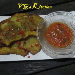 A picture of FRIED BANANA with SAMBAL (Sanggara Peppe).