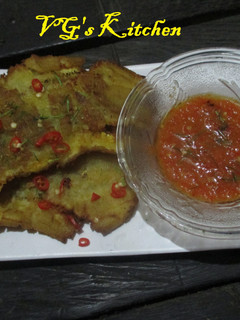 A picture of FRIED BANANA with SAMBAL (Sanggara Peppe).