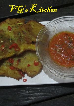 A picture of FRIED BANANA with SAMBAL (Sanggara Peppe).
