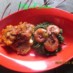 A picture of PRAWNS WITH BANANA SAMBAL (Udang Sambal Pisang).