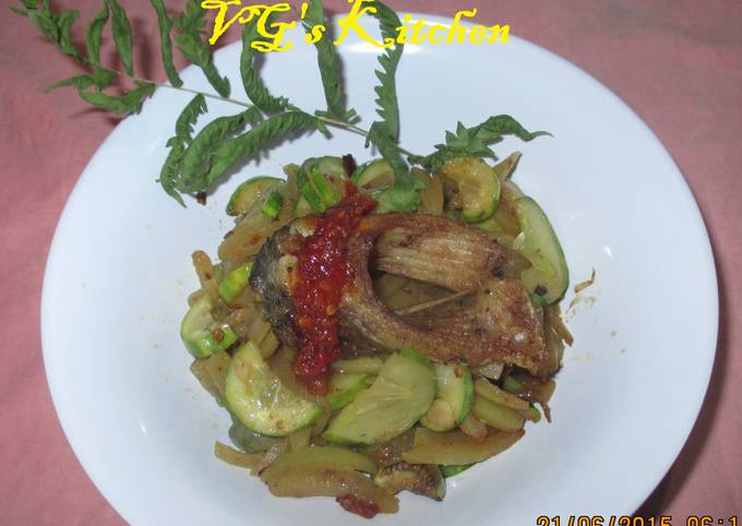 Recipe of Quick SAUTÉED WILD CUCUMBER (Sayur Lepang)