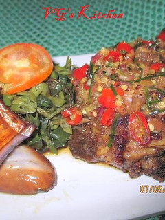 A picture of GRILLED CHICKEN SAMBAL MATAH (Ayam Bakar Sambal Matah).
