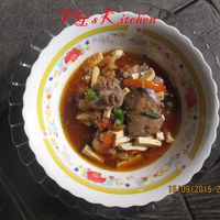 A picture of Spicy Marinated Chicken Liver and Gizzards (ATI AMPELA BUMBU PEDAS).