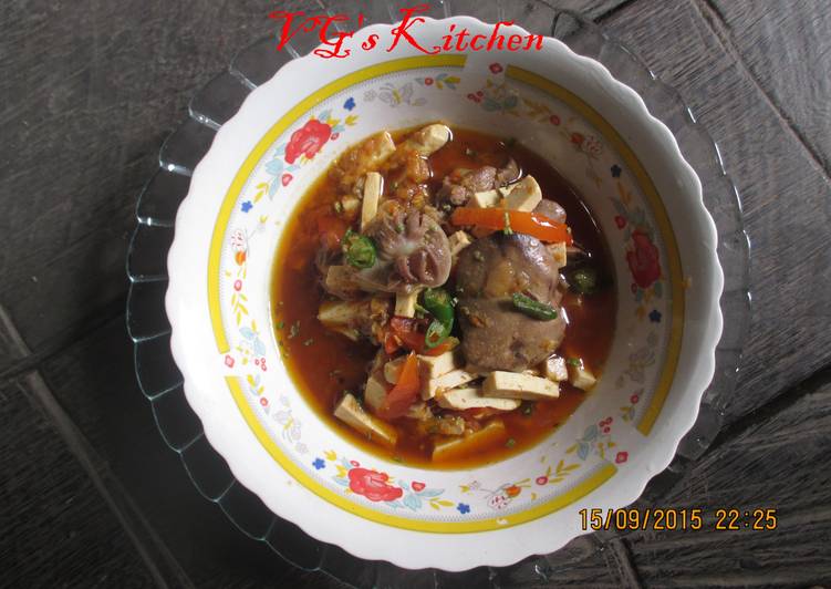 Recipe of Favorite Spicy Marinated Chicken Liver and Gizzards (ATI AMPELA BUMBU PEDAS)