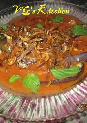 A picture of Fried Eggplant in Spicy Coconut Milk Sauce (FOFOKI).