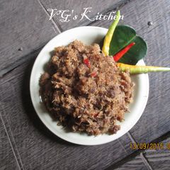 A picture of Coconut Sambal with Mature Tempeh (SAMBAL JENGGOT).