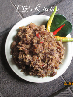 A picture of Coconut Sambal with Mature Tempeh (SAMBAL JENGGOT).