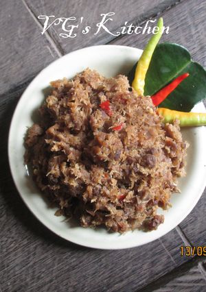 A picture of Coconut Sambal with Mature Tempeh (SAMBAL JENGGOT).