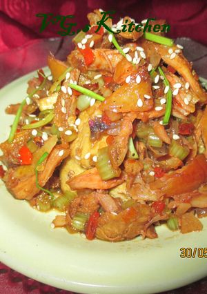 A picture of Pickled Chicken (ACAR AYAM).