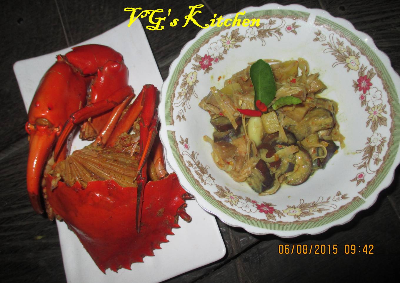 Mangrove Crab with Coconut Milk Vegetables (KEPITING KARAKA)