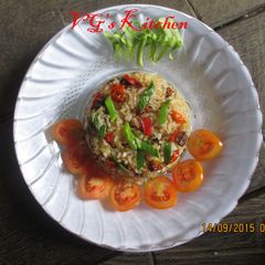 A picture of Salted Fish Fried Rice (NASI GORENG IKAN ASIN).