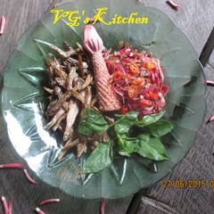 A picture of ANCHOVY SAMBAL GINGER FLOWER (Gerang Sambal Bongkot).